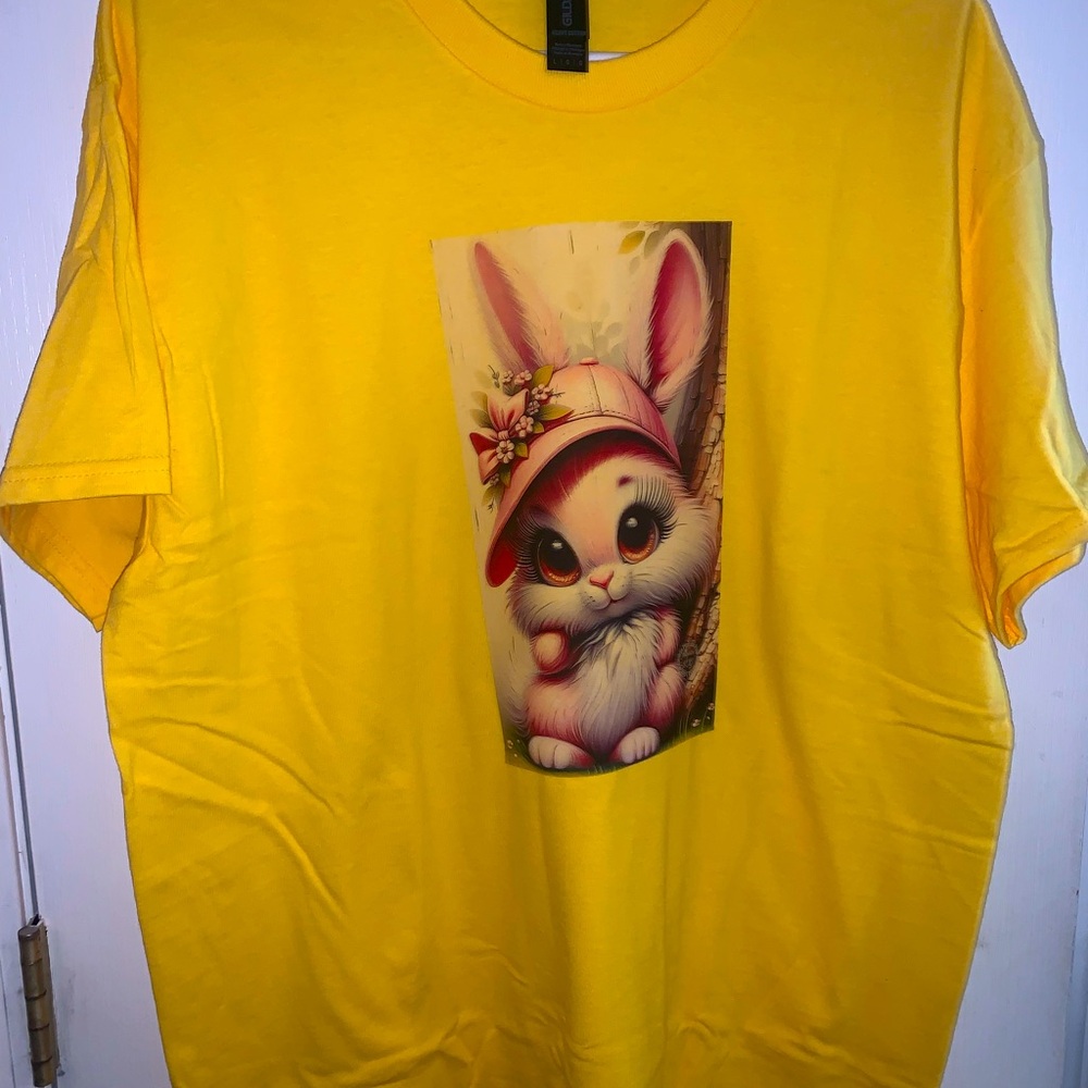 Yellow Woman’s Bunny Graphic T-Shirt